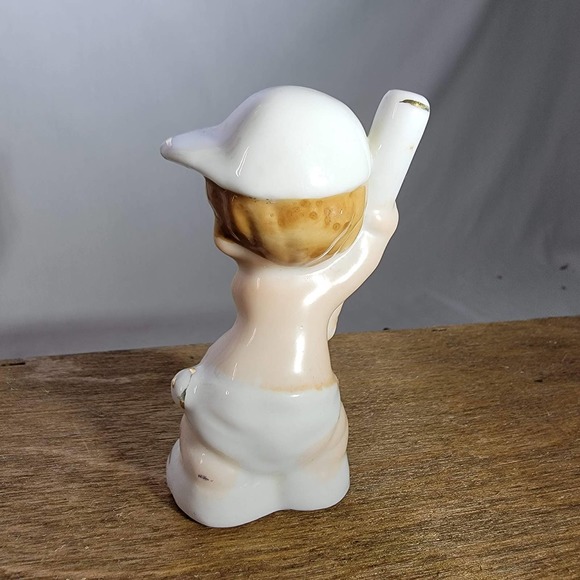 Vtg Japan, Possibly MORIYAMA MORI-MACHI, Baby Baseball Nippon porcelain figurine - Picture 6 of 8
